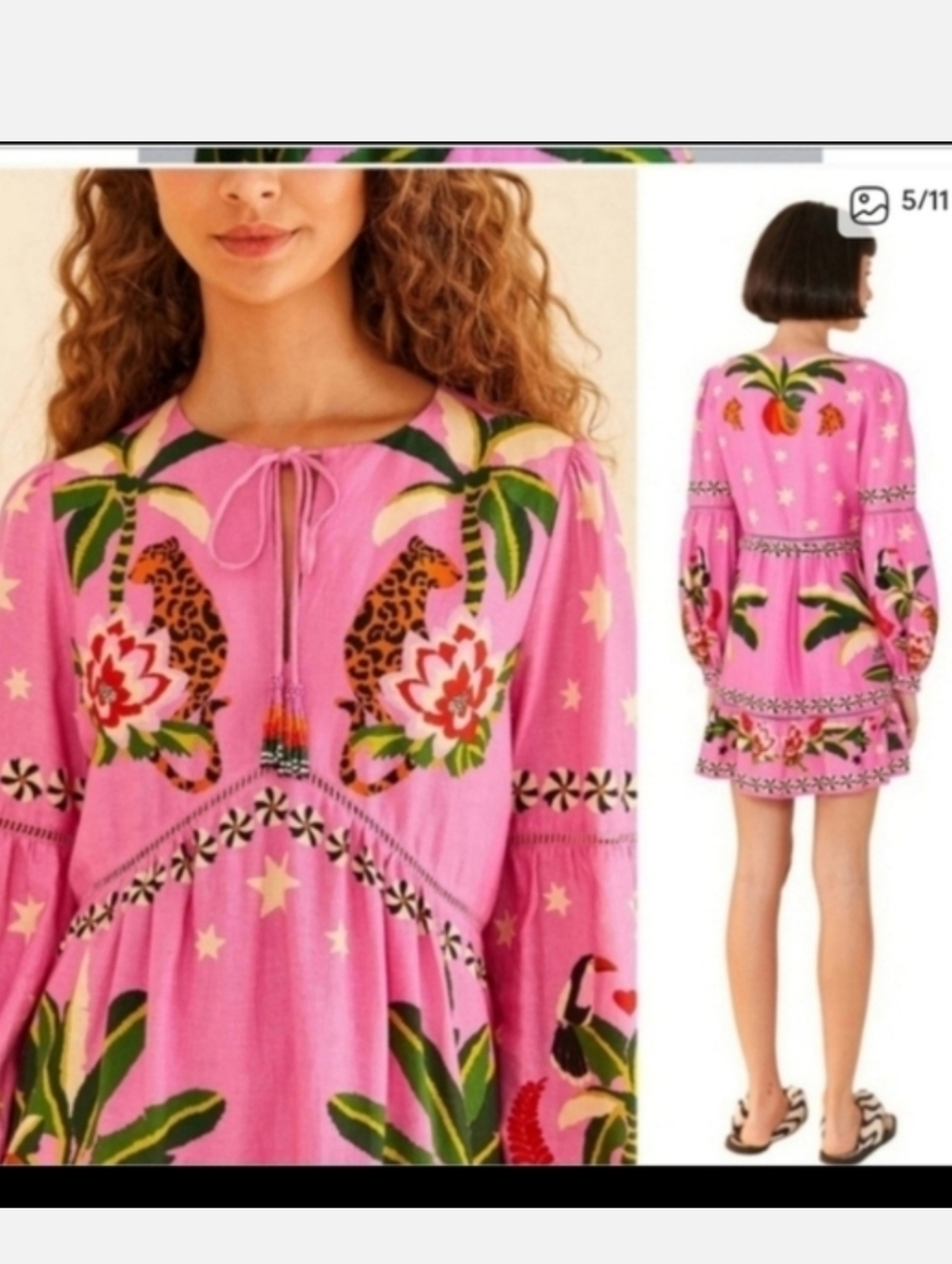 Farm Rio Leopard Minidress - Picture 2 of 6